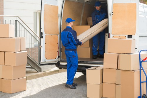 Commercial moving team planning an office relocation in Shoreditch