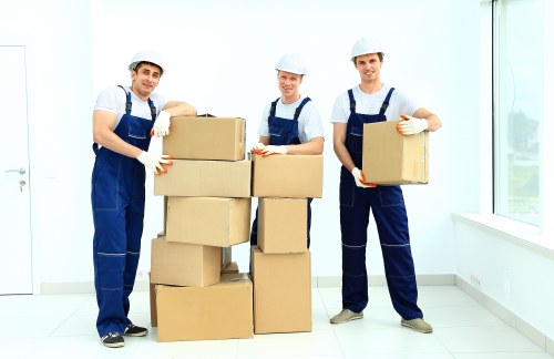 Furniture and household items prepared for a Shoreditch home relocation