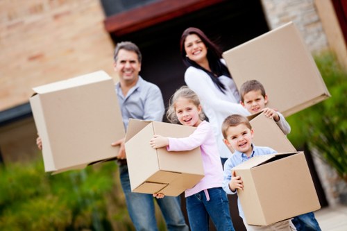 Professional moving truck near Shoreditch buildings and loading access