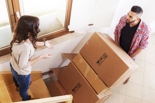 Removal van loaded for transport around Shoreditch and nearby East London areas
